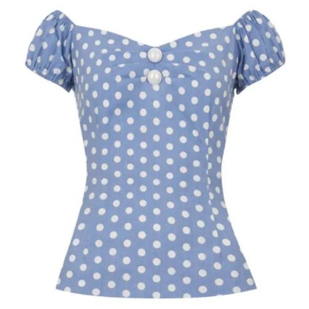 NWT Dolores Vintage Polka Dot Top